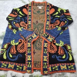 Flying Tomato Paisley Boho Cardigan size Medium